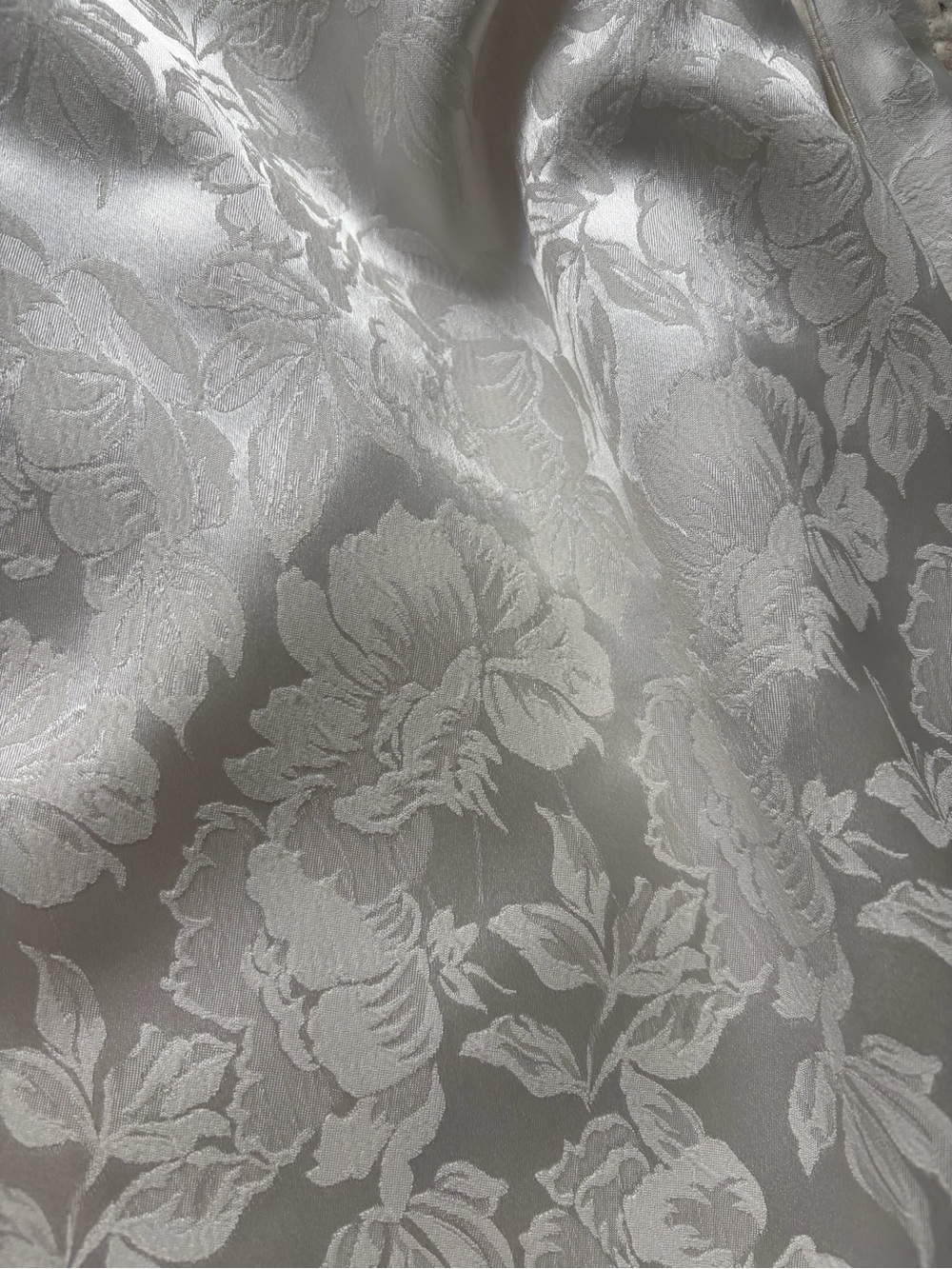 V. Chapman Lace Bodice with Ivory Satin Wrap Mini Dress - Picture 8 of 11
